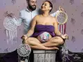 img  grossesse couple peinture belly painting ventre femme enceinte