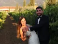 Reportage Photos de mariage : photos de couple mariés dans les vignes