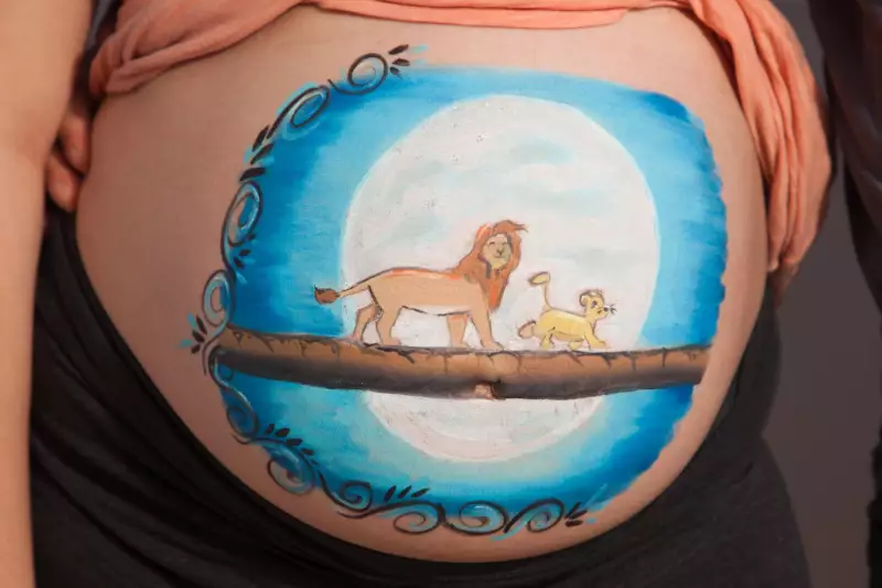 photographe belly painting roi lion  MG 0214